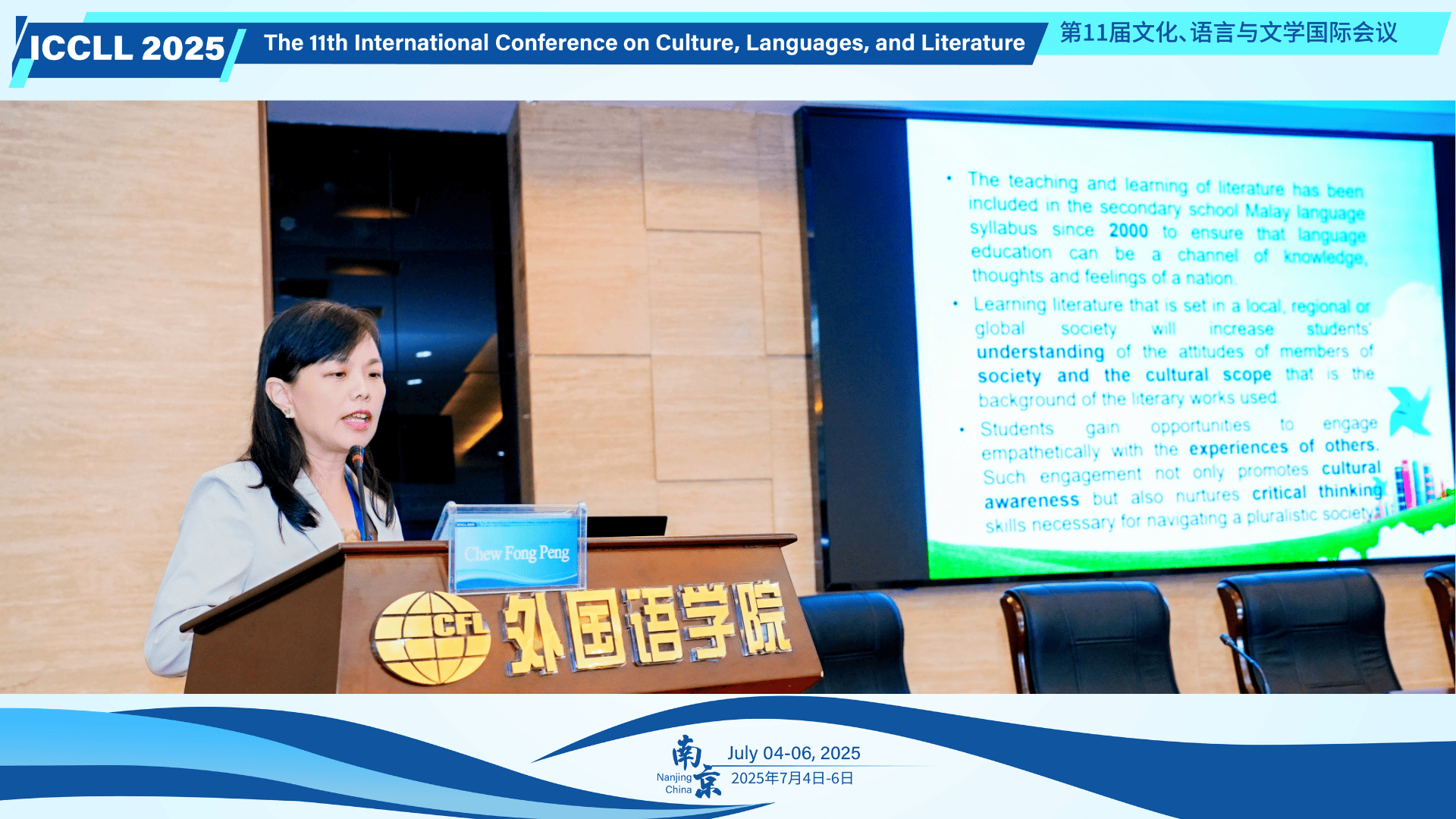 Assoc. Prof. Chew Fong Peng presenting